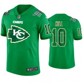 Maillot Kansas City Chiefs Tyreek Hill 10 Kelly Vert St. Patricks Day - Homme